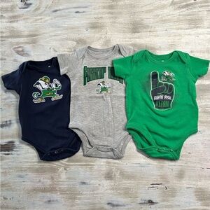 NWOT Notre Dame Onesies Set 3/6 months